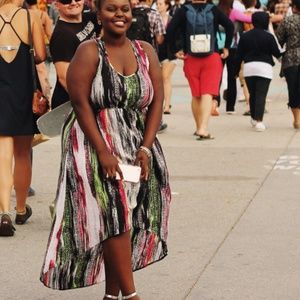 Love, Fire Hi-Low dress